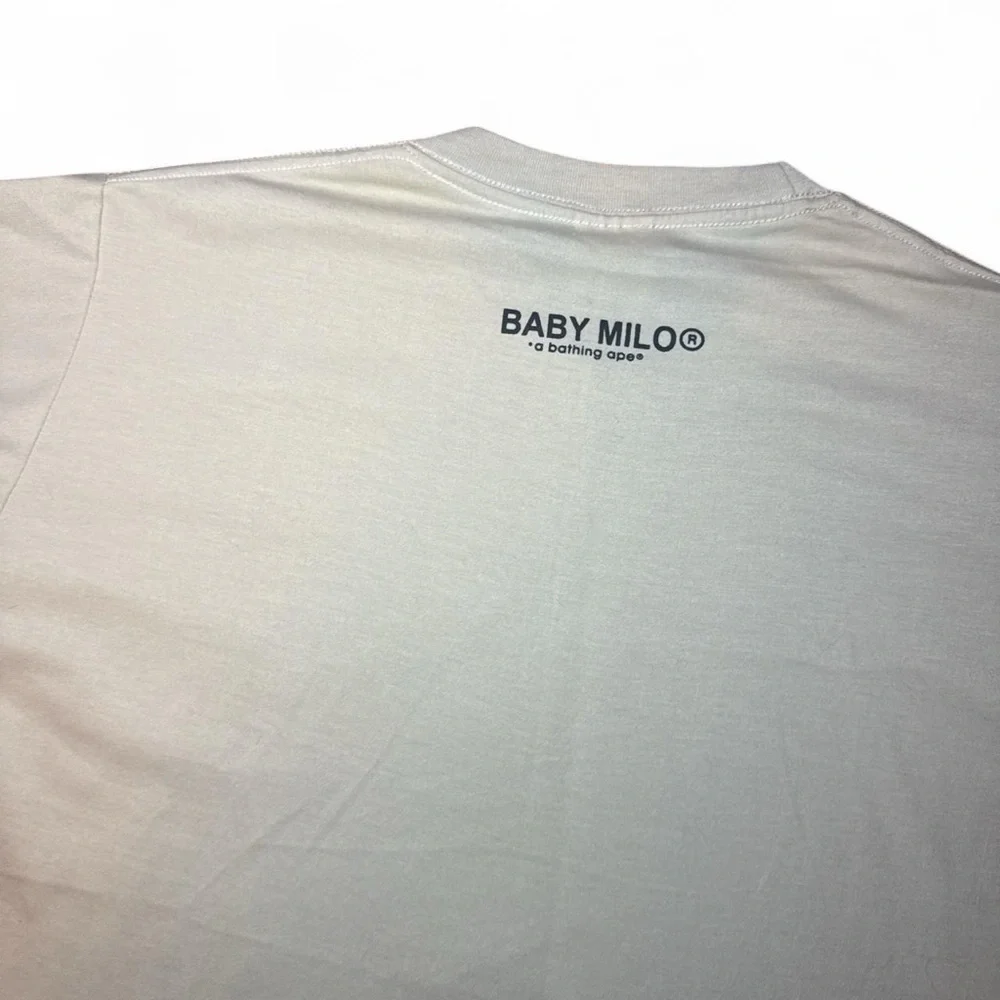 NEW BAPE x Baby Milo VTG 2000s RARE Cream Baby Milo Graphic T-Shirt — S5/SMALL - Picture 5 of 6